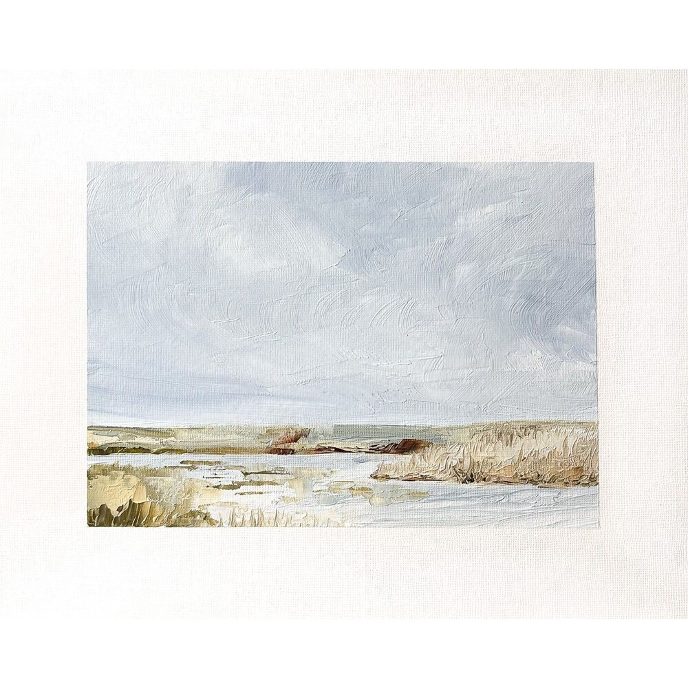 8x10 Original Oil Landscape Painting Lowcountry Impressionist Wetland Art Signed